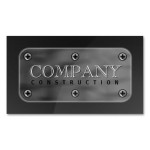 Construction Company Metallic Business Card